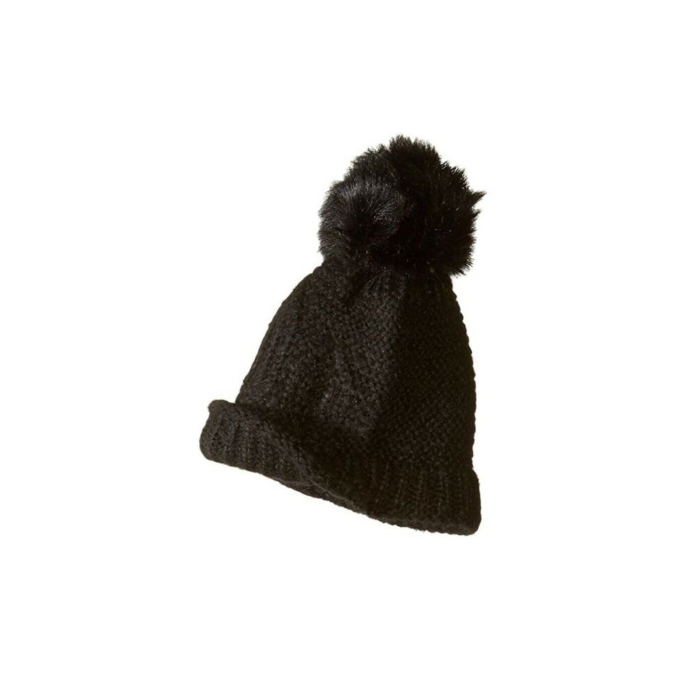 Tundra Boots Kids Single Pom Knit Hat Black One Size 5827